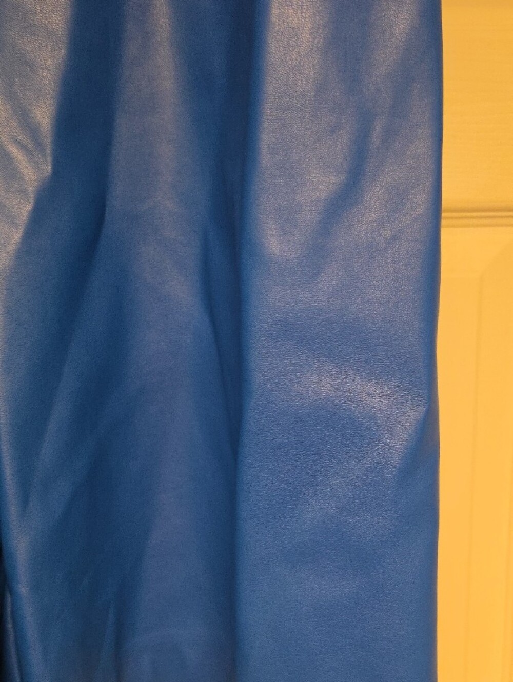 Avec Les Filles Bold Blue Faux Leather Bermudas - Picture 4 of 5
